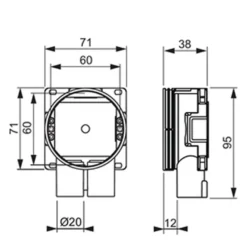 ABB Apparatdosa 20mm AU6.2 Djup 38mm