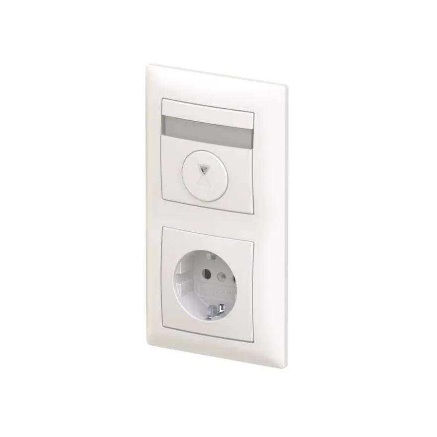 ABB Saga Timer med 1-vägsuttag 2-fack