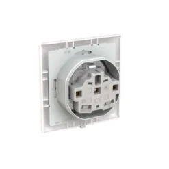 ABB Saga 1-vägsuttag med lock IP44 Jordat Snabb