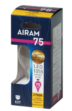 Airam LED Filament Normal 8,5W E27 2700K