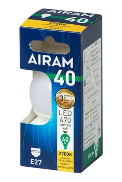 Airam LED OP Klot 6W (40W) E27
