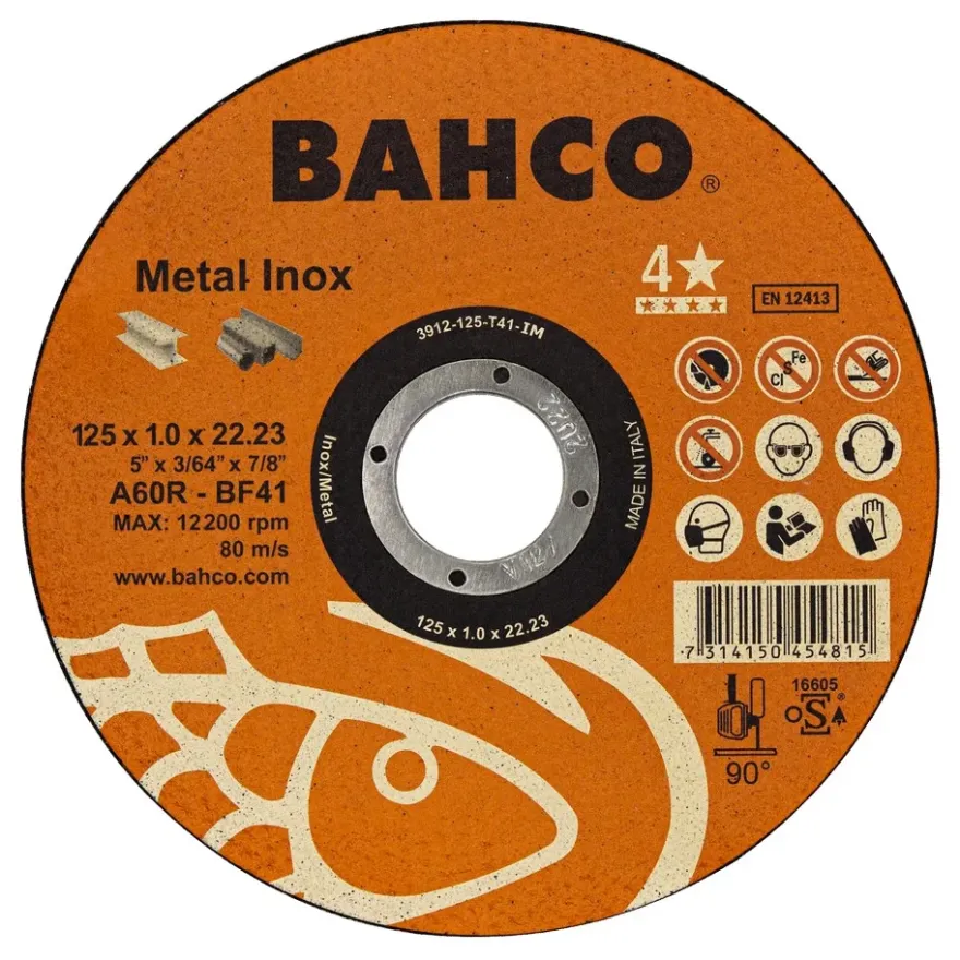 Bahco Kapskiva 125x1.0 Metall/Rostfritt Stål