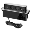 Bordsmodul INOX 3-vägs 2xUSB A+C