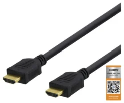 Deltaco HDMI Kabel 2.0 4K Rund 3m Svart