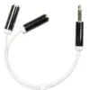 Deltaco Ljudadapter 3,5mm Stereo Hane - Hona 2x3,5mm