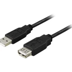 Deltaco USB 2.0 A 1-3m Förlängningskabel hona-hane