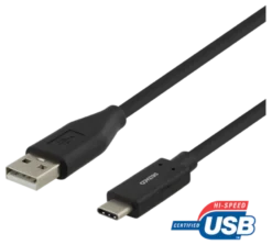 Deltaco USB-A till USB-C 3A 2m