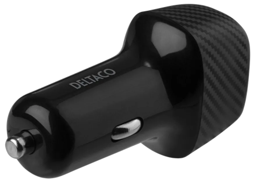 Deltaco 12/24V USB-billaddare 1xUSB-A 1xUSB-C 36W