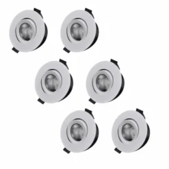 Designlight D-007 Downlight 6-pack 2700K Vit