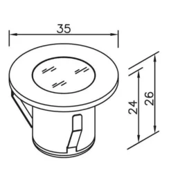 Designlight Decky LED Spot 0,5W 24VDC IP67