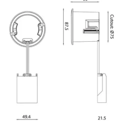 Designlight Tenny Downlight GU10 Vit