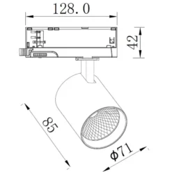 Designlight Tracklight 3-fas Switchbar 20W