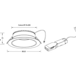 Designlight Tracy Downlight 2CCT 21W Dali