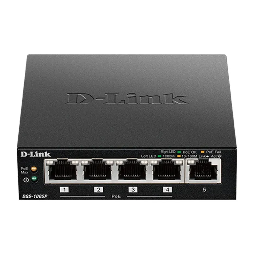 D-Link 5-Port Desktop Gigabit PoE+ Switch