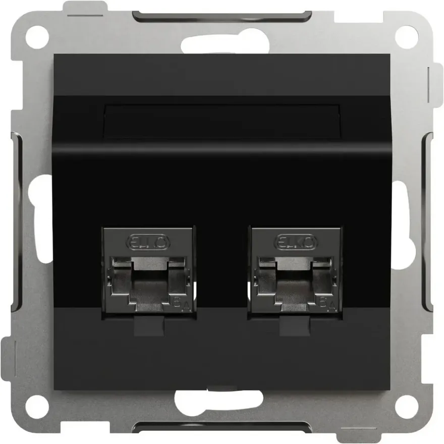 Elko RS/Plus Datauttag Keystone 2x8 Cat6 STP Vinklad