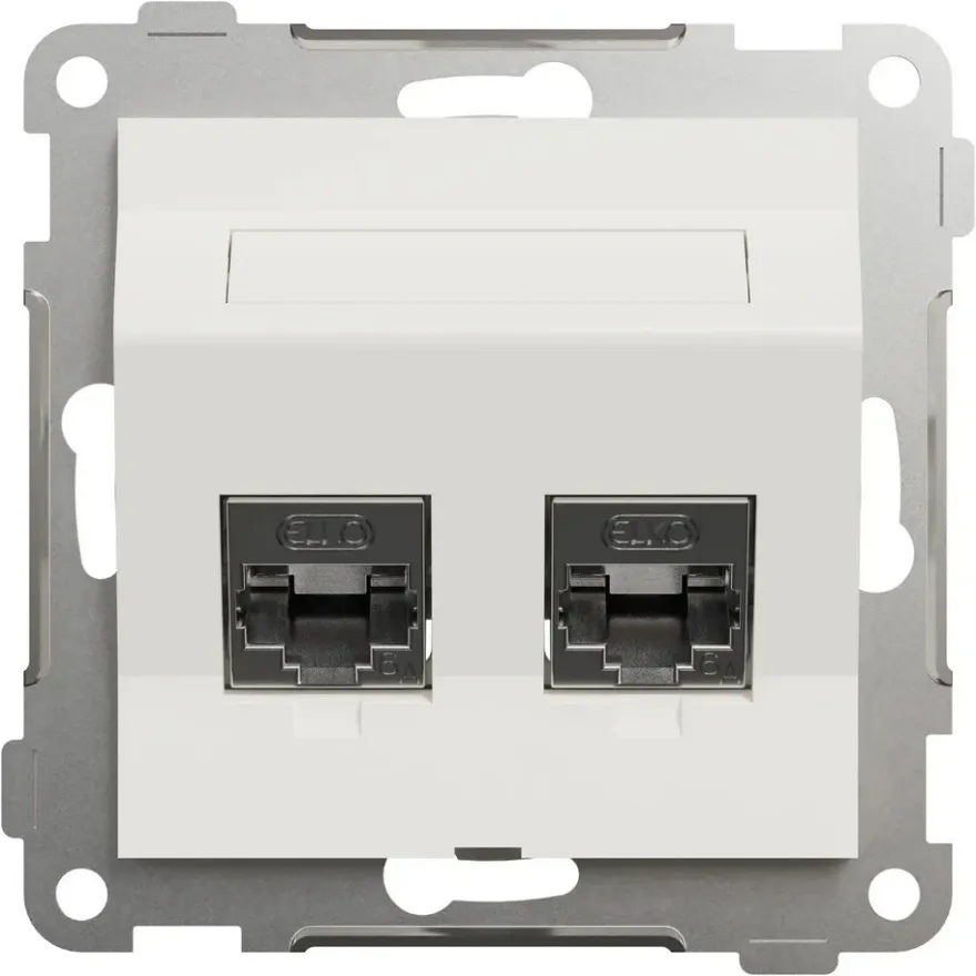 Elko RS/Plus Datauttag Keystone 2x8 Cat6 STP Vinklad