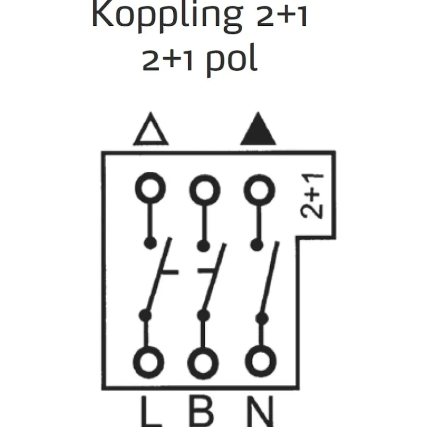 Elko RS Strömställ. 2+1-pol Inf. Snabb utan klor Renvit
