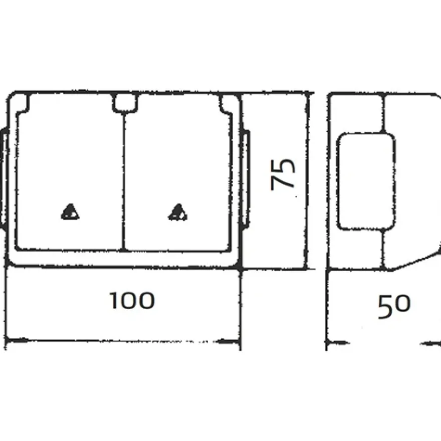 Elko 2-vägs UTP IP44 440V med Lock Renvit