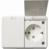 Elko 2-vägsuttag UTP IP44 med lock
