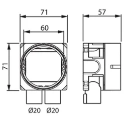 Ensto Ideal Apparatdosa AU60.1