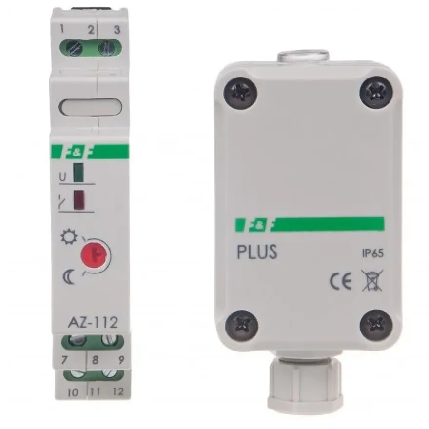 F&F AZ-112 I=16A, Skymningsrelä med extern sensor Ø10
