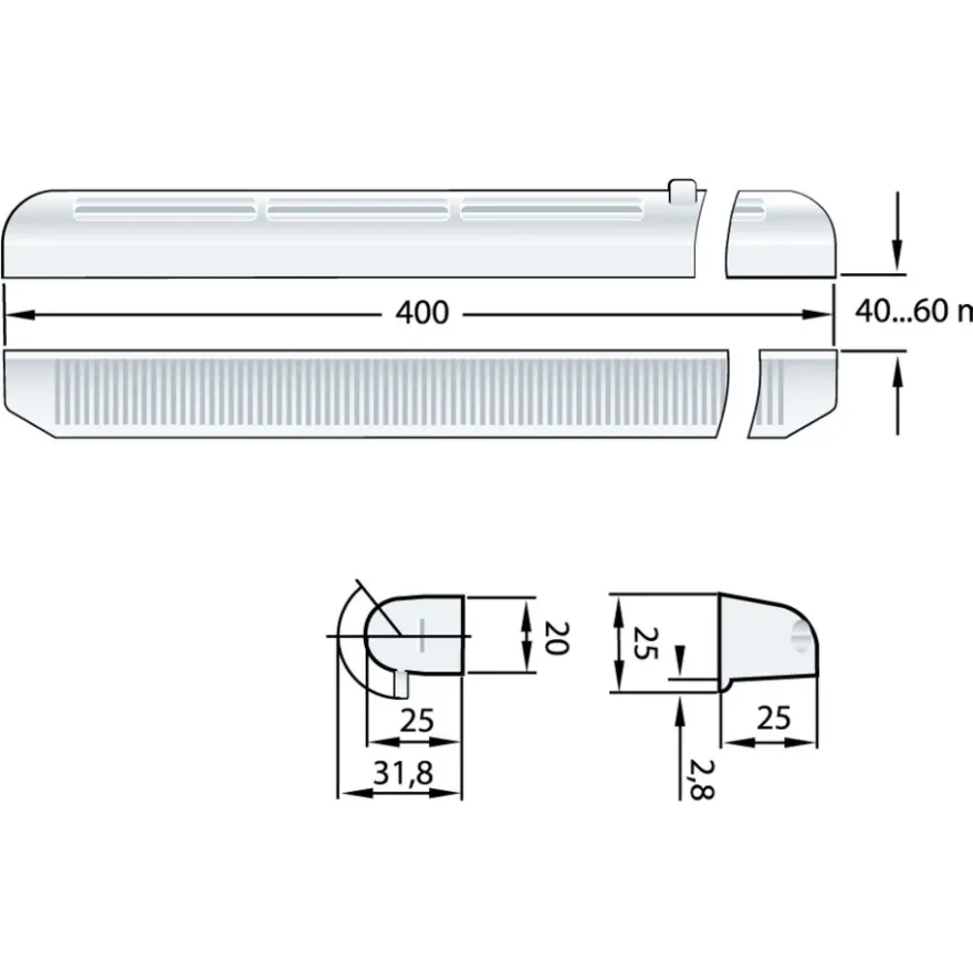 Flexit Spaltventil W400 40cm