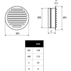 Flexit Ventilgaller Runt Ø125