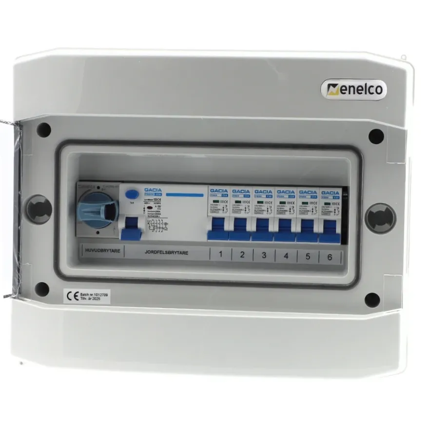 Gacia Förmonterad Central IP65 1-radig 12 moduler