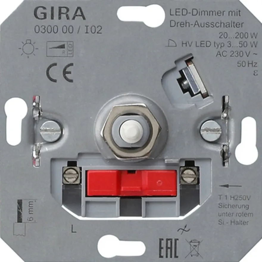 Gira Glödlampsdimmer 20-200W