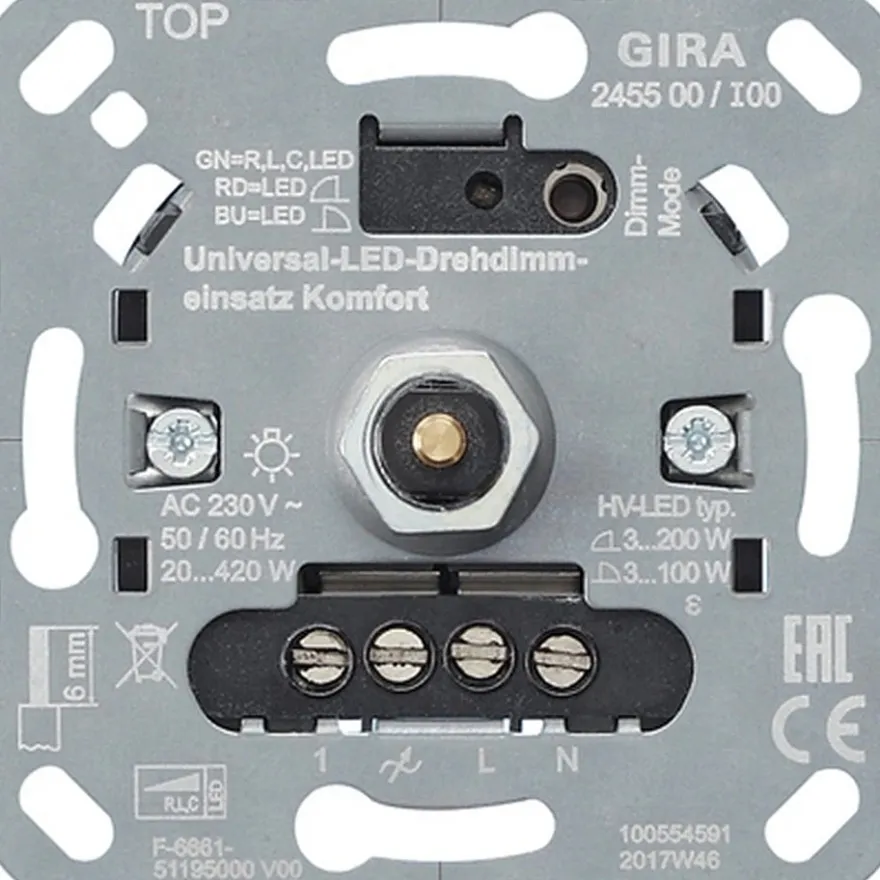 Gira System 3000 Universaldimmer LED Komfort