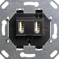 Gira USB- insats 2x5V, 2x 700mA/1x 1400mA