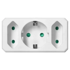 Grenpropp 3-vägs 1xSchuko 2xEuro