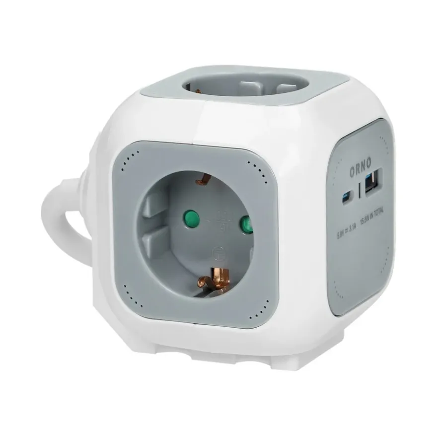 Grenuttag Cube 4-vägsuttag + 2xUSB-A/C