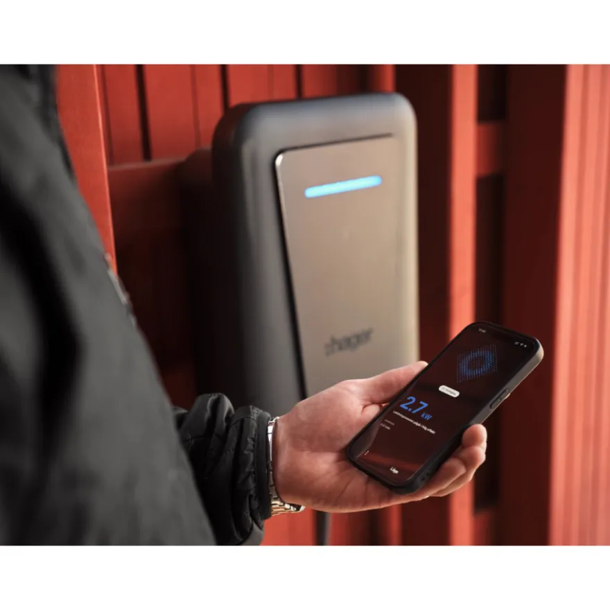 Hager Laddbox Witty One 11kW, 3-fas med typ 2S-uttag