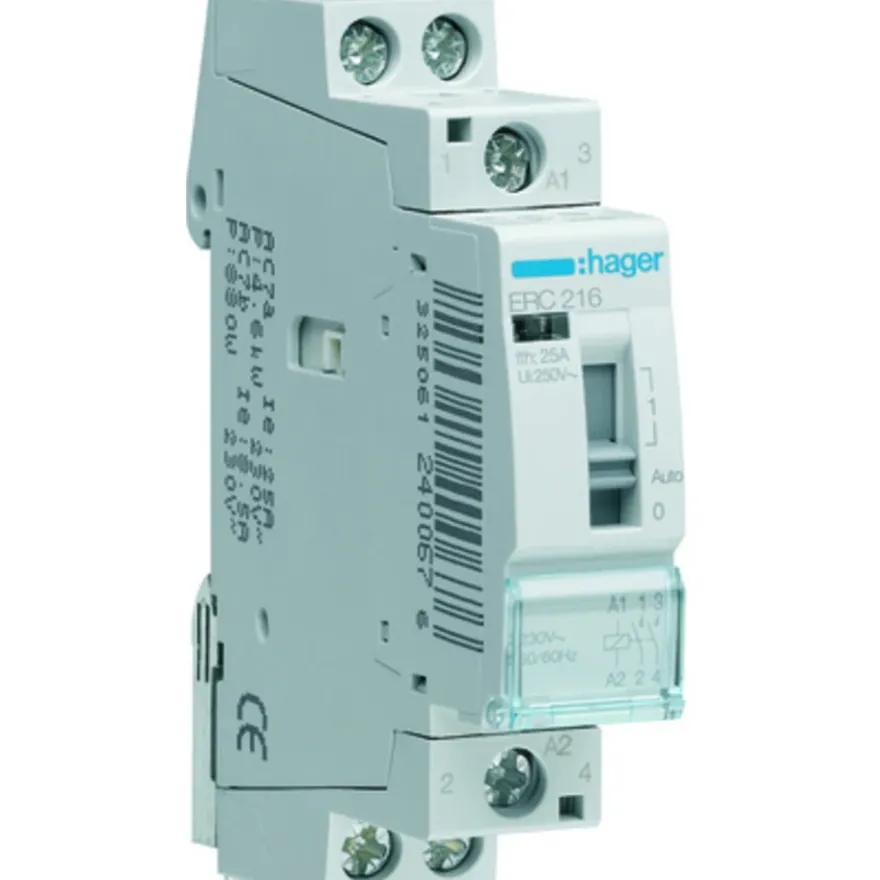 Hager Relä 16A, 2 NO, 230V ERC216