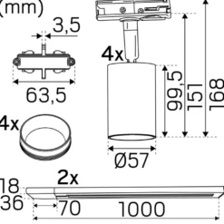 Hide-a-lite Focus Track GU10 Kit 1-fas