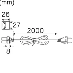 Hide-a-lite Shelf Line 230 Anslutningskabel