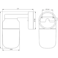 Ifö Ohm Wall 100/210 E27 Opal