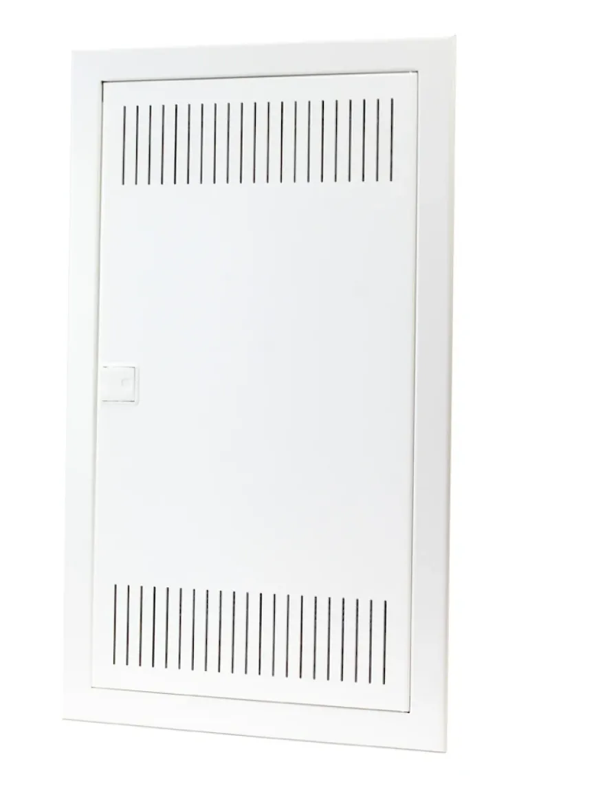 Infälld kombicentral IP30 3/1, 12+2 moduler, Vit metalldörr