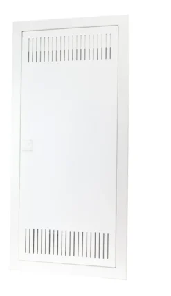 Infälld kombicentral IP30 4/1, 12+2 moduler, Vit metalldörr