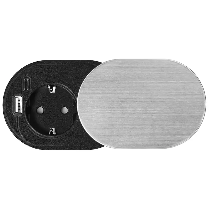Infällnadsuttag 1-uttag med 1xUSB-A 1xUSB-C