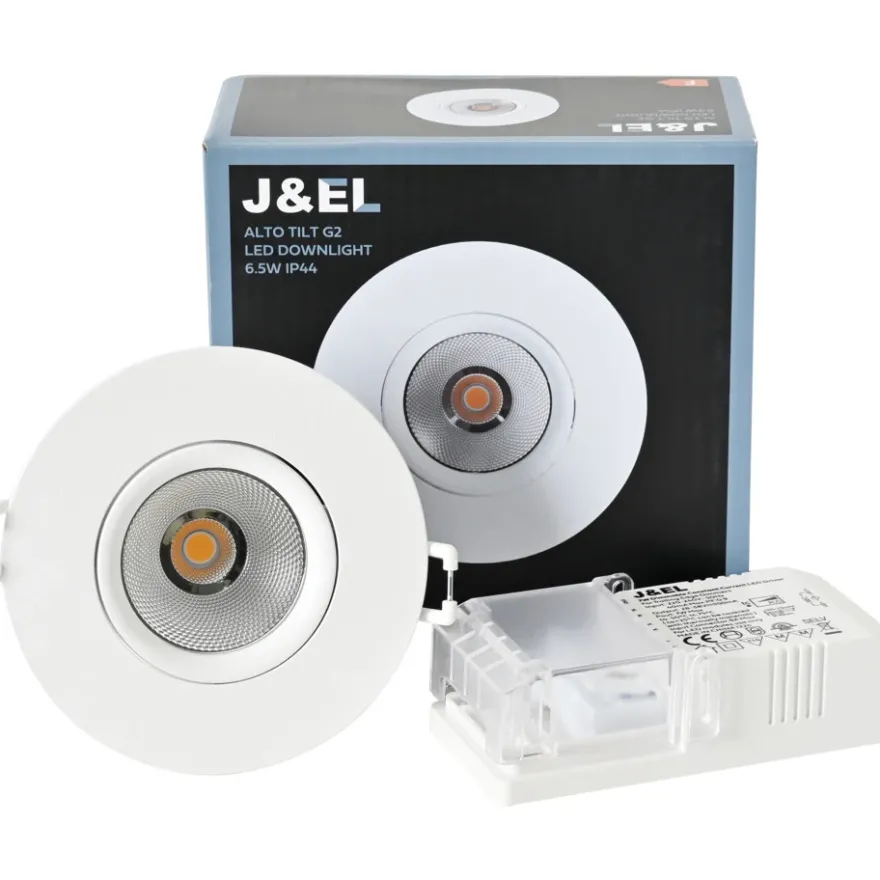 J&EL Alto Tilt LED Downlight 6,5W Vit