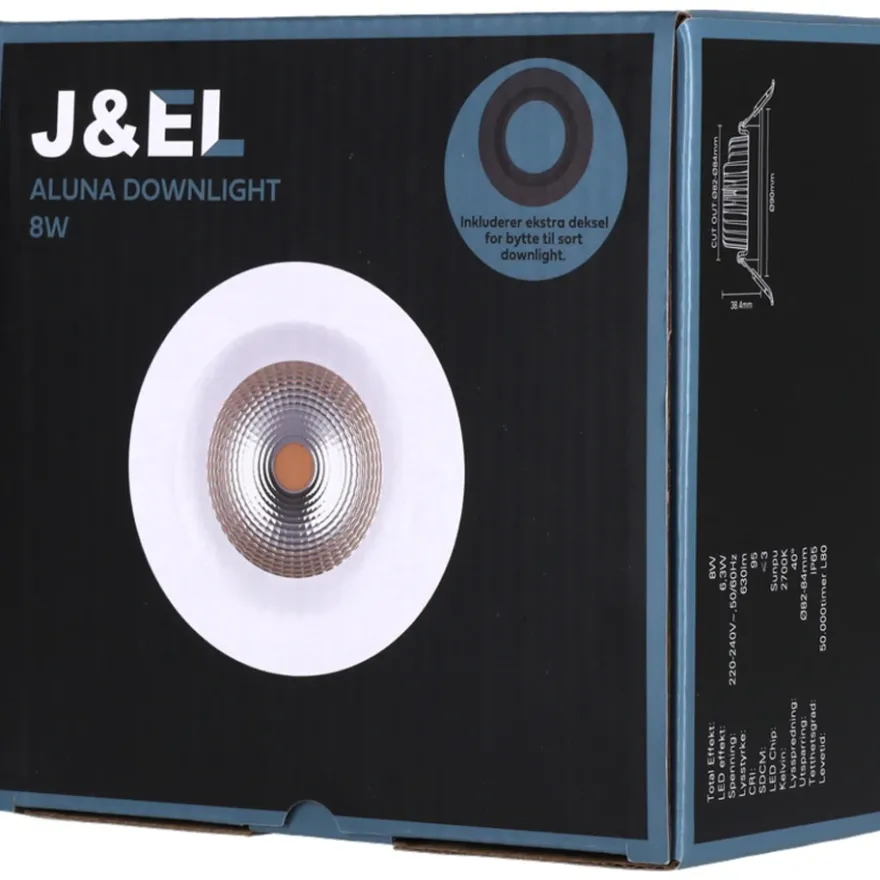 J&EL Aluna Downlight LED IP65 8W 230V