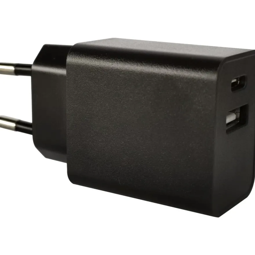 J&EL Laddadapter USB-A + USB-C