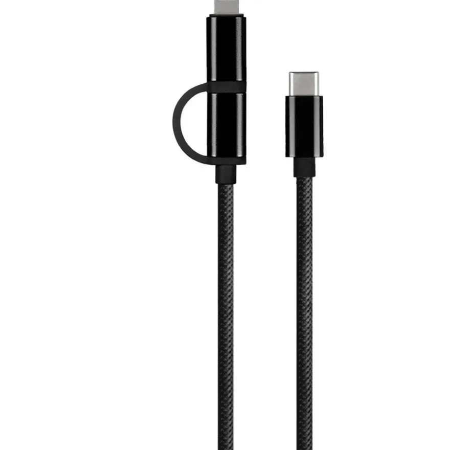 J&EL Laddkabel USB-C till USB-C + Lightning 1m
