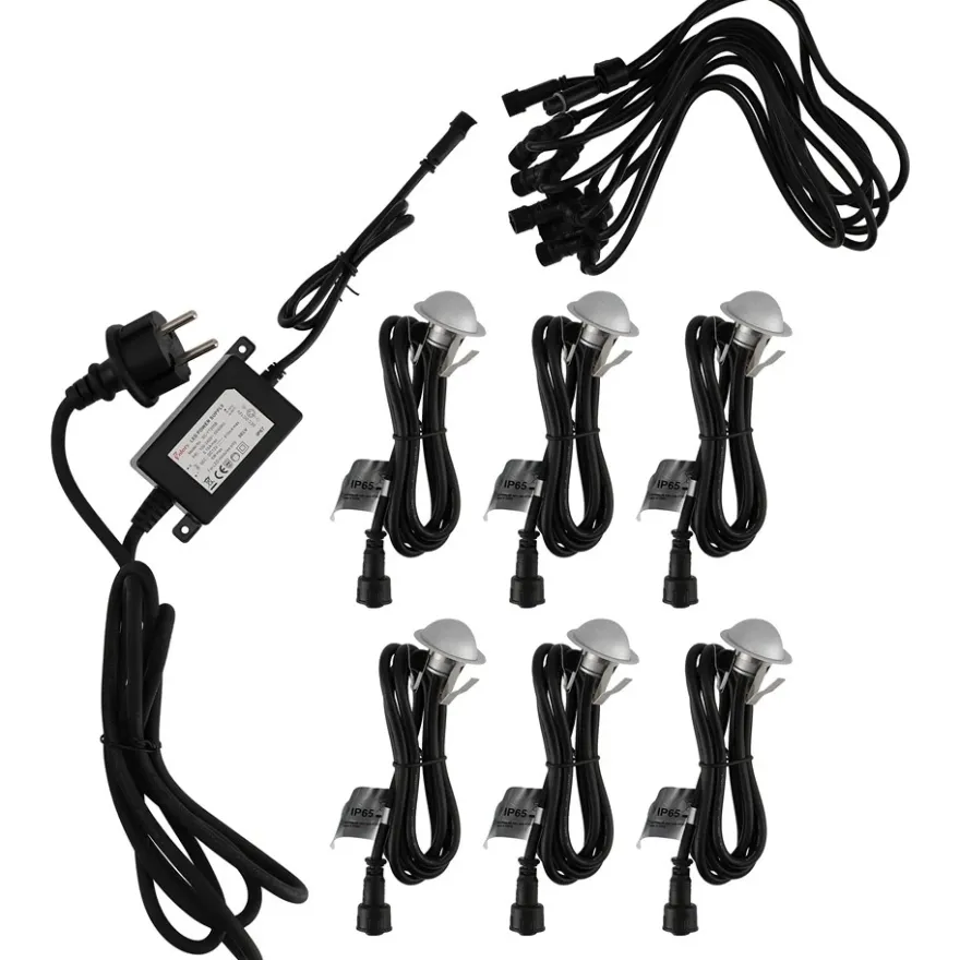 J&EL Trappstegsbelysning LED 12V 6-kit