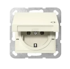 J-uttag lock System 55 svart med lock