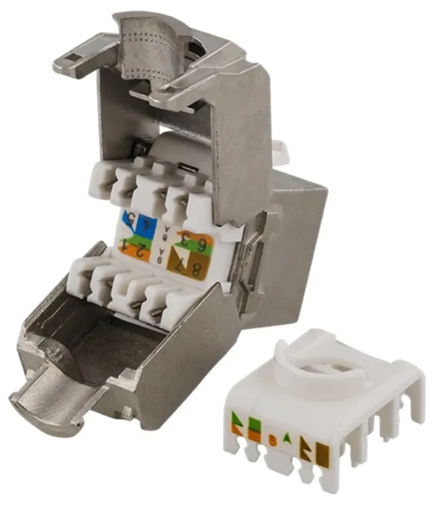 Keystone Jack Cat6A FTP Skärmad Tool-free