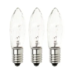 Konstsmide Reservlampa E10 3W 23V Klar 3-pack