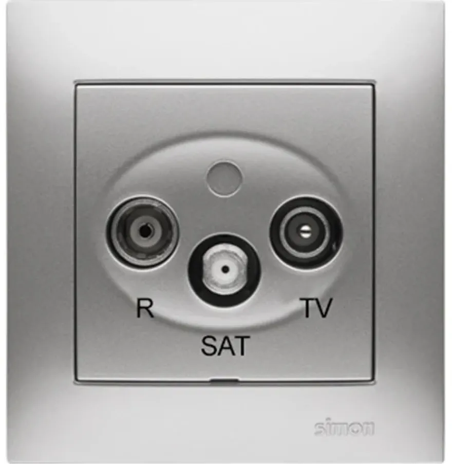Kontakt Simon 54 Premium Antennuttag Sat uttag med slututtag